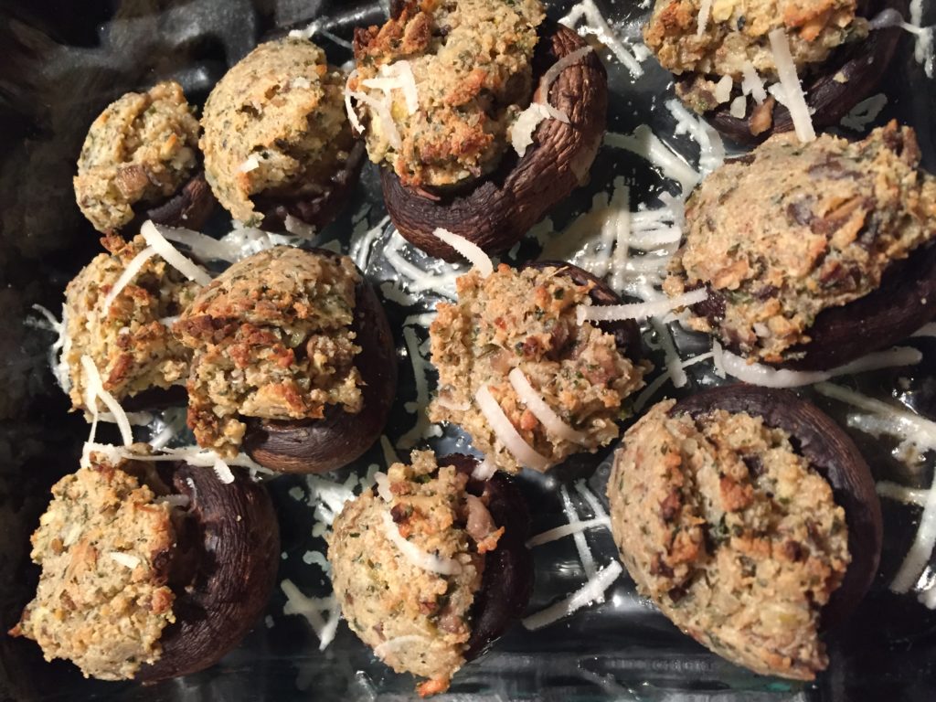 Garlic Infused Stuffed Mushrooms - Organic Stepping Stones